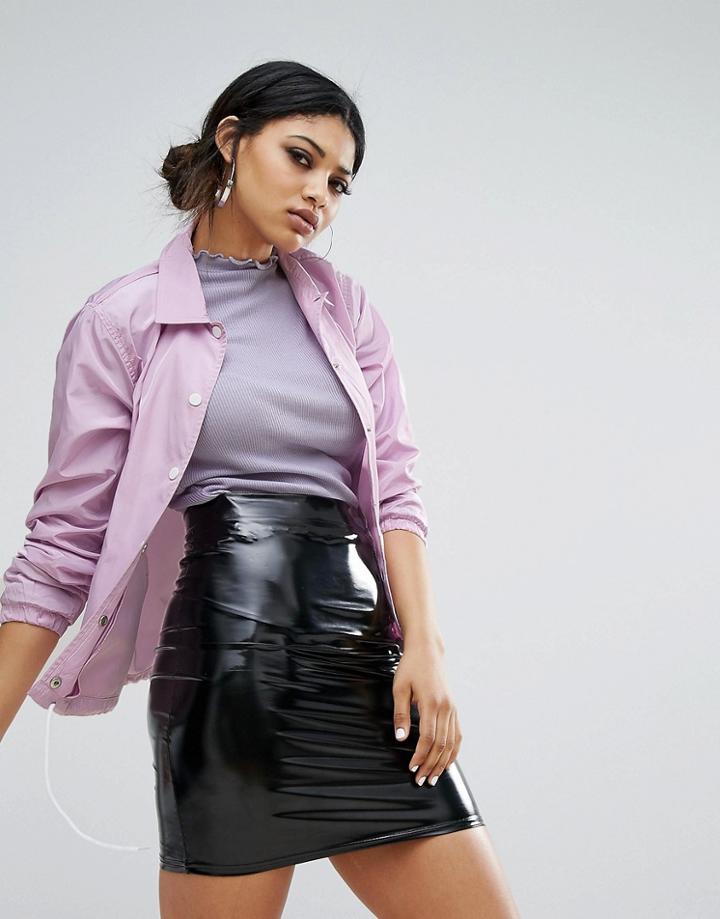 Daisy Street Coach Jacket - Purple