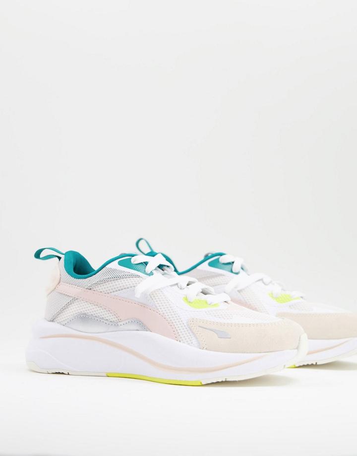 Puma Rs Curve Sneakers In Pink And Gray