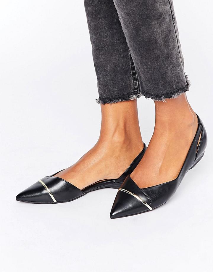 Aldo Kedassi Leather Flat Point - Black