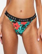 Guess Brazilian Bikini Bottoms In Tropical Floral-multi