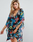 Butterfly By Matthew Williamson Tropical Embellished Beach Caftan - Multi
