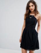 Abercrombie & Fitch Eyelet Dress - Black
