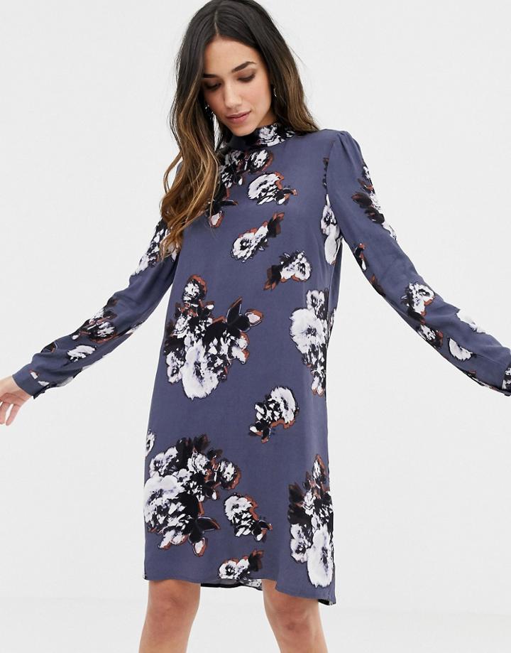 Y.a.s Floral Printed Mini Shift Dress-multi