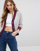 Tommy Hilfiger Cardigan With Tipping - Gray