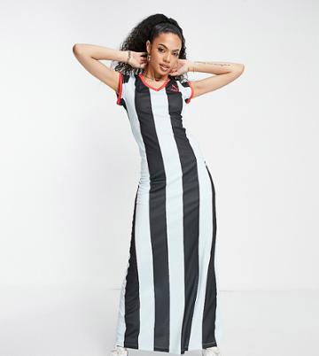 Puma X Dua Lipa Dress In Blue And Black Stripe