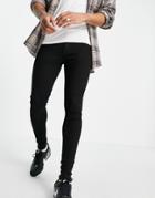 River Island Slim Jeans In Dark Blue-blues
