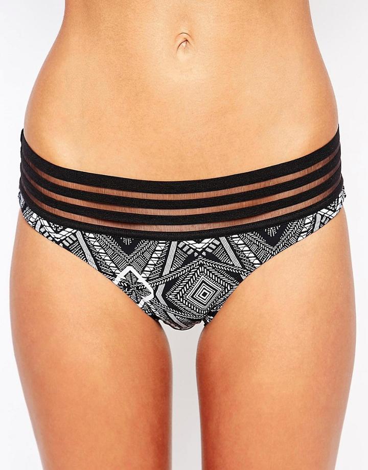 New Look Marina Mesh Bikini Bottoms - Multi