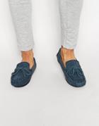 Dunlop Suede Slippers - Blue