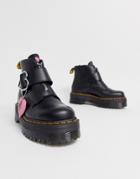 Dr. Martens X Lazy Oaf Chunky Buckle Boot - Black