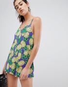New Look Cami Pineapple Print Dress - Multi