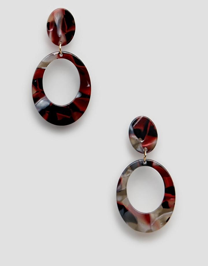 Ashiana Statement Hoops In Resin - Multi