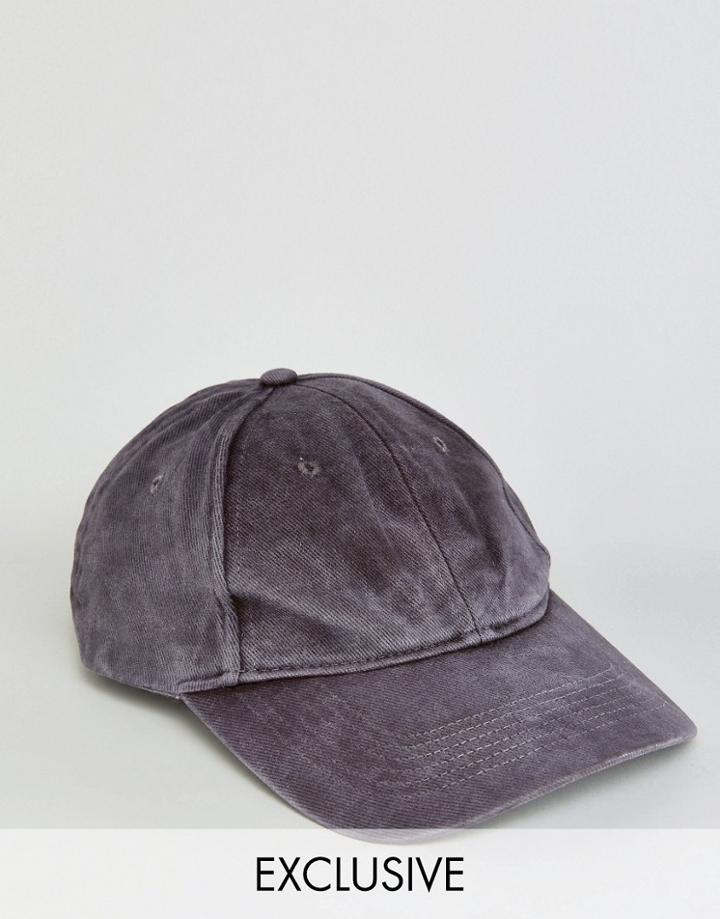 Reclaimed Vintage Washed Baseball Cap In Grape - Purple