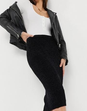 Sndys Nettie Knit Midi Skirt In Black