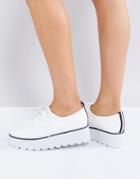 Asos Misfit Chunky Flat Shoes - White