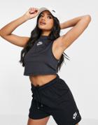 Nike Air Ribbed Turtle Neck Tank Top In Black