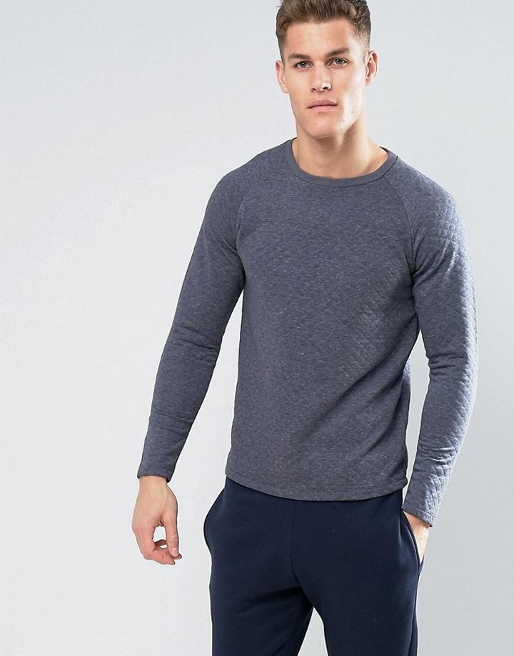 Jack & Jones Quilted Sweat - Navy