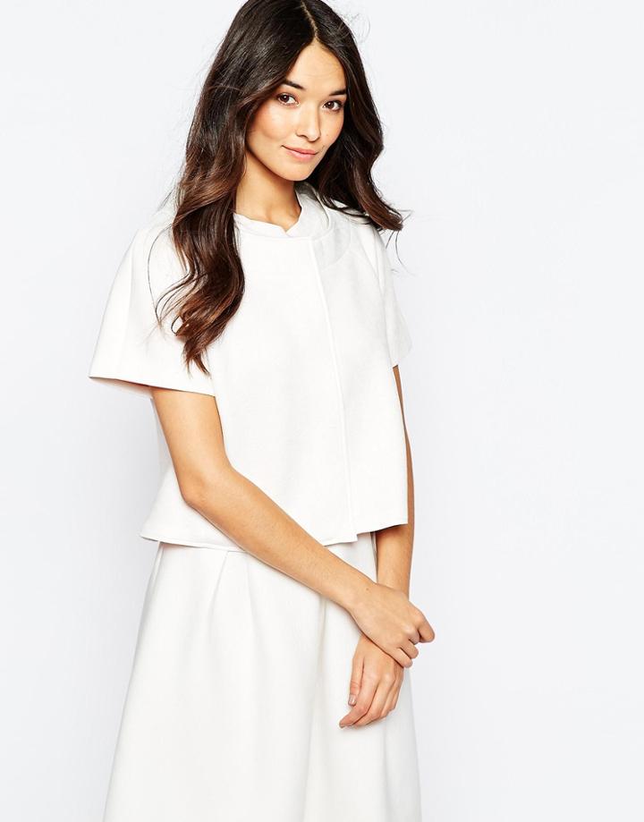 Traffic People Cropped Jacket - White