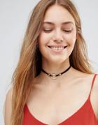 Ashiana Loop Detail Choker Necklace - Black