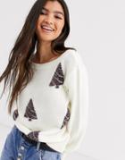Asos Design Charity Christmas Tree Sweater For Asos Foundation