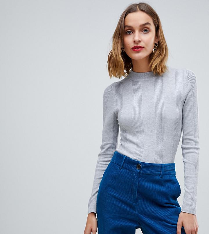 Stradivarius Crop Ribbed Round Neck Sweater