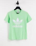 Adidas Originals Adicolor Large Logo T-shirt In Mint-green