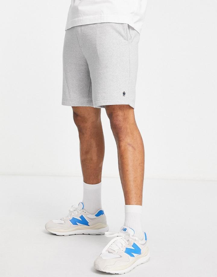 French Connection Jersey Shorts In Light Gray