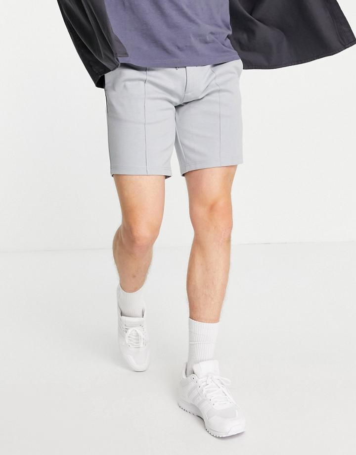 River Island Pull On Shorts In Gray-grey