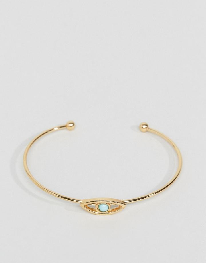 Asos Open Eye Cuff Bracelet - Gold
