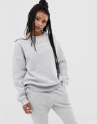 Adidas Originals Coeeze Fleece Sweatshirt In Gray Heather - Gray