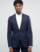 Selected Homme Suit Jacket With Stretch In Slim Fit - Navy
