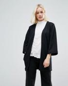 B.young Textured Longline Jacket - Black