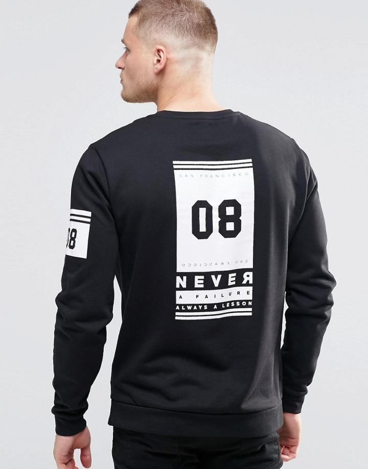 Asos Sweatshirt With San Francisco Print - Black