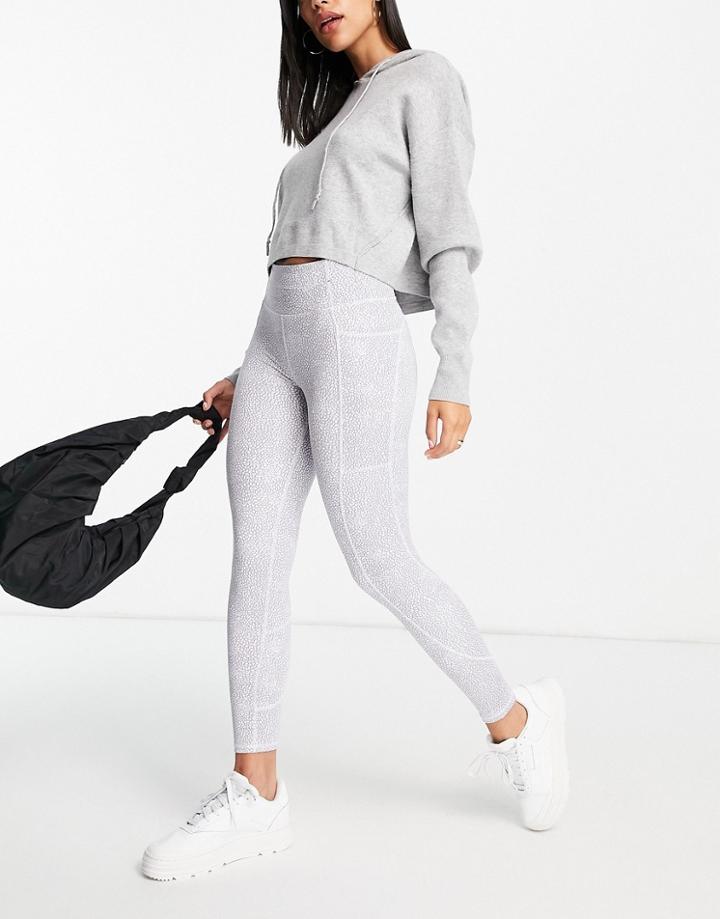 Cotton: On Leggings In Blue Abstract Print - Part Of A Set-blues