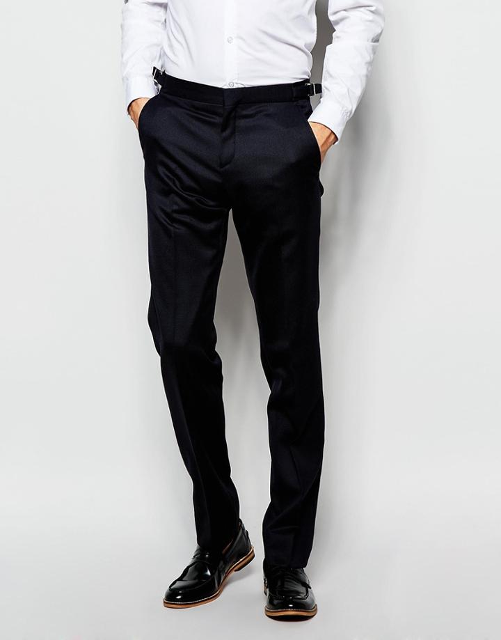 Hart Hollywood By Nick Hart 100% Wool Wide Leg Pants - Black