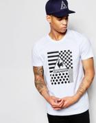 Le Coq Sportif Pattern Logo T-shirt - White