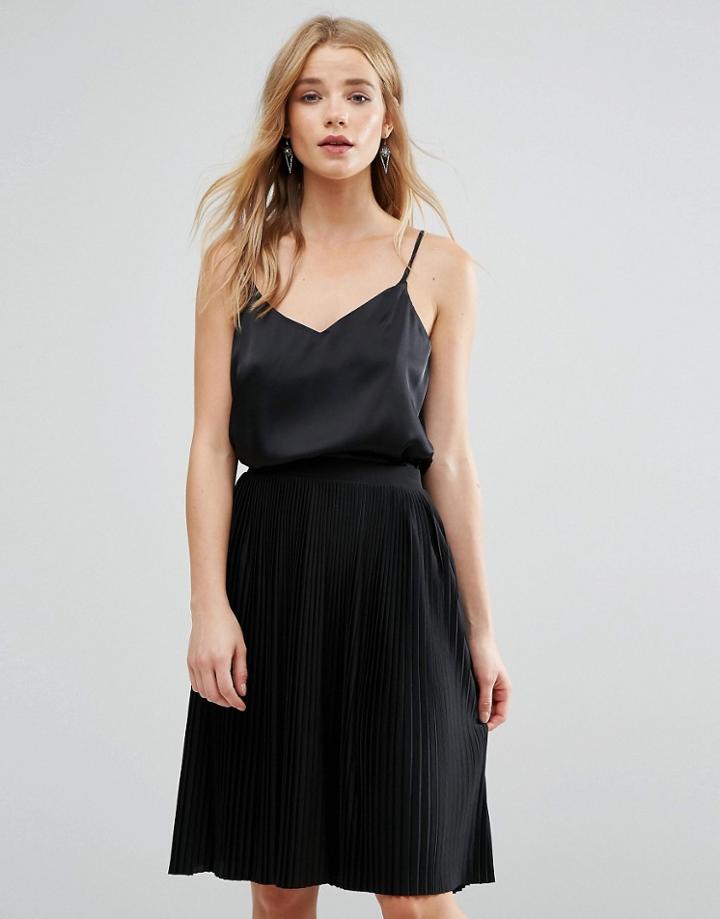 New Look Satin Cami Top - Black