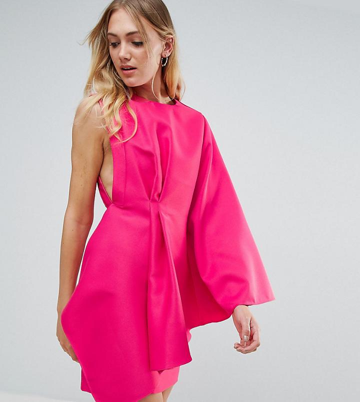 Asos Tall One Shoulder Mini Dress - Blue