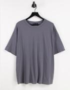 Asos Design Organic Relaxed Fit Heavyweight T-shirt In Washed Black