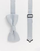 Only & Sons Satin Bow Tie In Gray