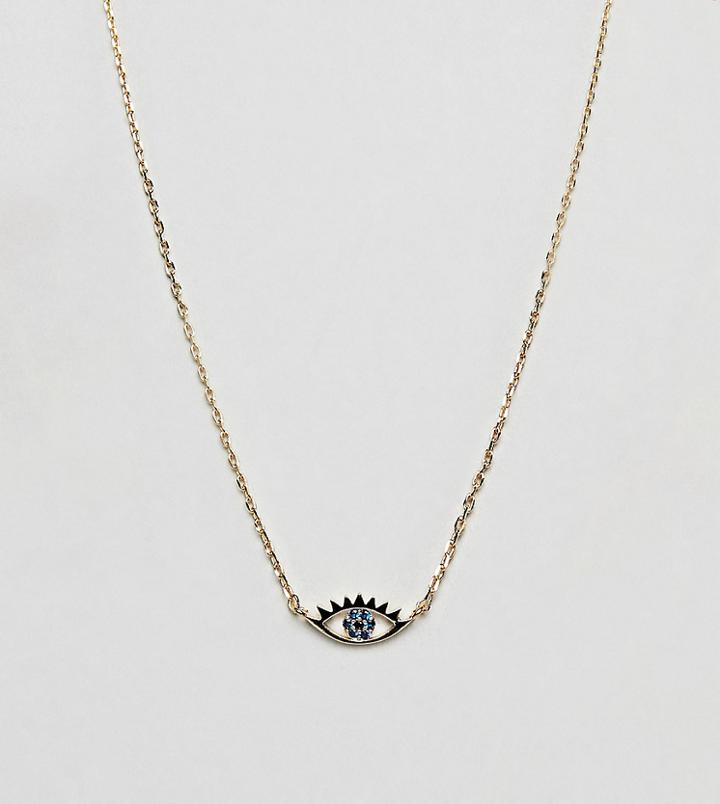 Estella Bartlett Eye Pendant Necklace In Gold - Gold