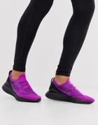 Nike Running Epic React Flyknit Sneakers In Purple
