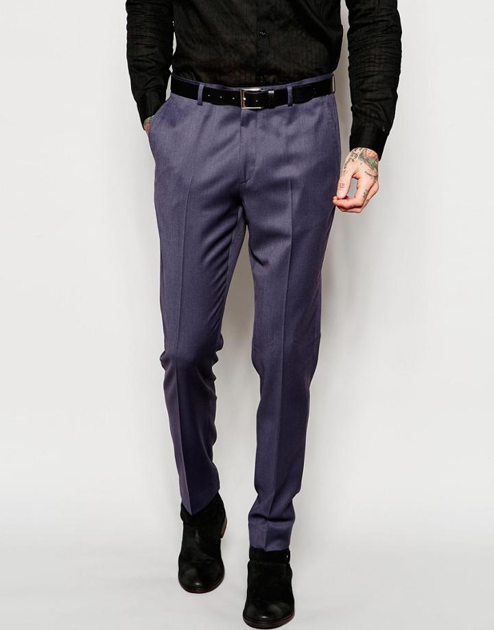 Asos Skinny Suit Pants In Gray - Gray