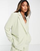4th & Reckless Oversized Tailored Blazer In Mint - Part Of A Set-green