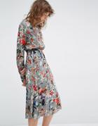 Essentiel Antwerp Marcher Floral Long Sleeve Dress - Multi