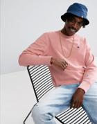 Champion Reverse Weave Sweatshirt With Small Logo In Pink