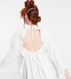 Collusion Oversized Shirt With Open Back In White