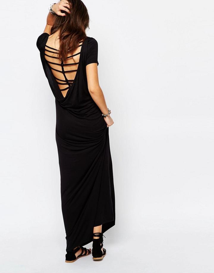 Only Ladder Back Maxi Dress - Black