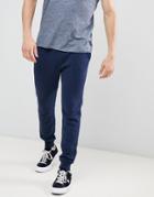 Hollister Core Icon Logo Cuffed Jogger In Navy - Navy
