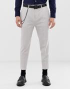 Twisted Tailor Tapered Pleated Pants In Gray