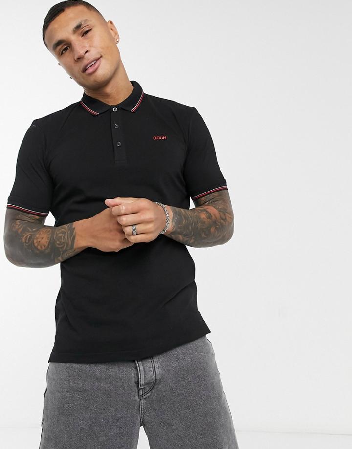 Hugo Dinoso212 Polo Shirt In Black